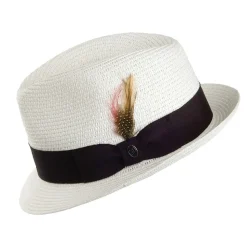 Best Sale Chapeau Trilby en Paille Toyo blanc JAXON & JAMES Femme Chapeaux Trilby|Chapeaux Fedora