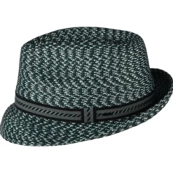 Cheap Chapeau Trilby Mannes bleu nuit-vert Femme/Homme Chapeaux Trilby|Chapeaux Fedora