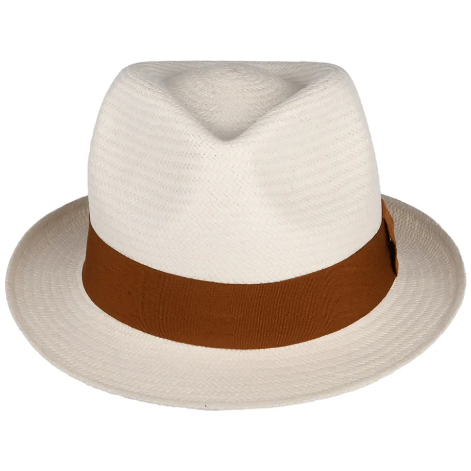 Fashion Chapeau Trilby Panama décoloré-toffee Femme/Homme Chapeaux Trilby|Chapeaux Fedora