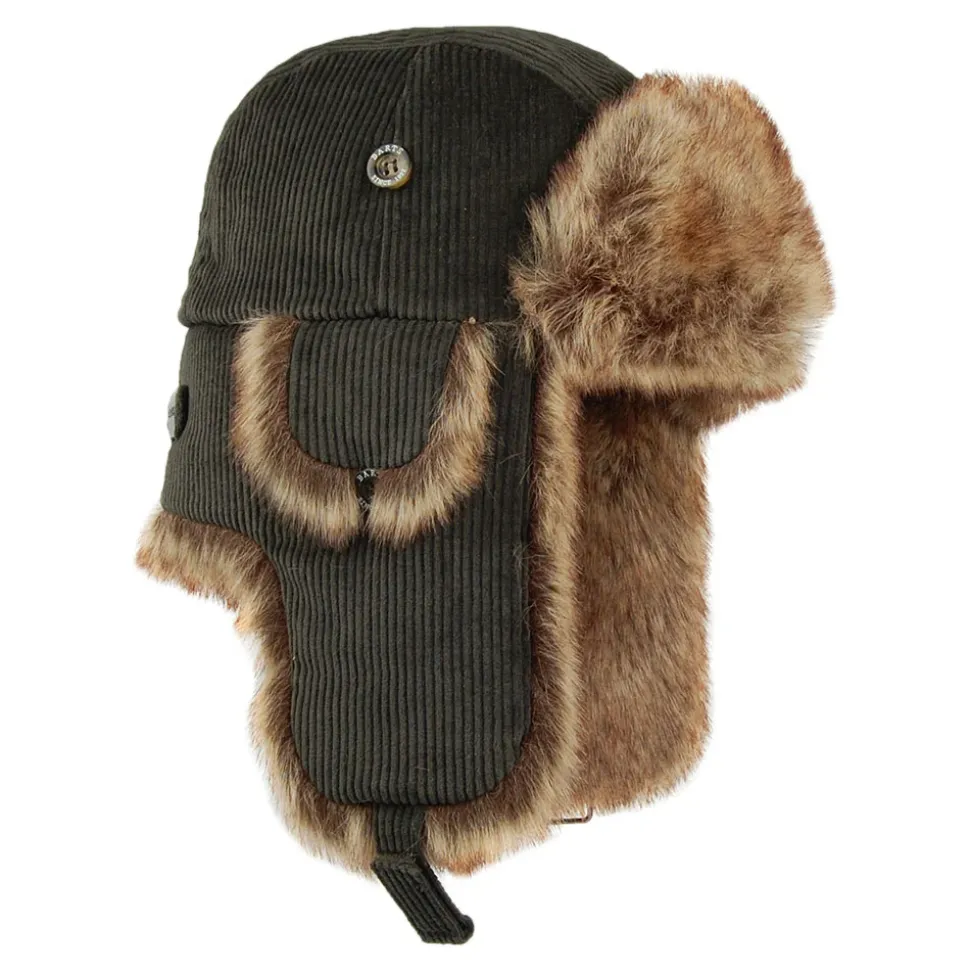 Best Sale Chapka Bomber en Velours Côtelé et Fausse Fourrure vert militaire Femme Fausse Fourrure|Chapeaux Hiver