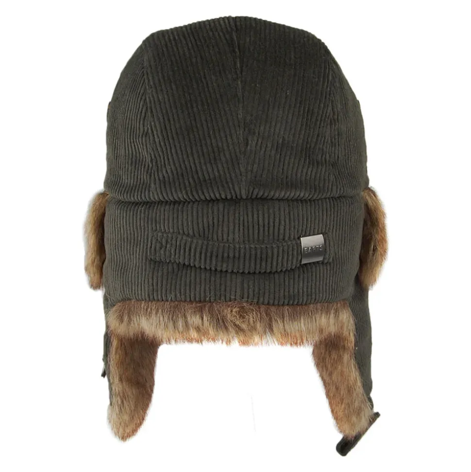 Best Sale Chapka Bomber en Velours Côtelé et Fausse Fourrure vert militaire Femme Fausse Fourrure|Chapeaux Hiver