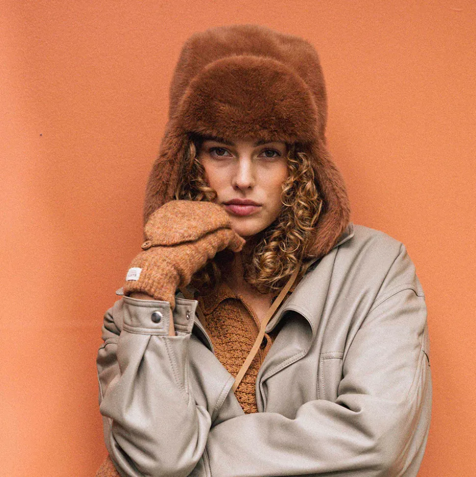 Fashion Chapka en Fausse Fourrure Lucerne Bomber marron Femme Fausse Fourrure|Chapeaux Hiver