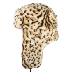 Best Sale Chapka en Fausse Fourrure léopard des neiges Femme Fausse Fourrure|Chapeaux Hiver