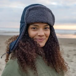 Sale Chapka Recyclée Bluster bleu marine foncé Femme Chapeaux Hiver|Chapeaux Anti Uv