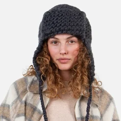 Store Chapka Tricotée Main Brubru anthracite Homme Chapeaux Hiver