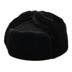 New Chapka Ushanka noir Femme Fausse Fourrure|Chapeaux Hiver
