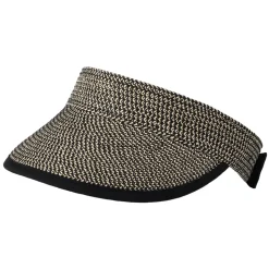 Clearance Visière Été Pliable en Paille Toyo naturel-noir Femme Chapeaux Été|Chapeaux De Paille
